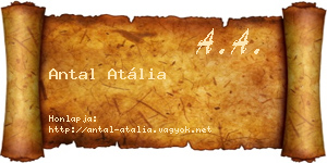 Antal Atália névjegykártya
